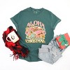 Aloha Christmas Surfing Santa - Women's Garment Dyed Graphic T-Shirt - 2 of 4