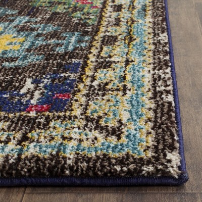 Monaco Multi-Color Boho Chic Synthetic Runner Rug