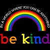 Adult Design By Humans Can Be Anything, Be Kind Pride By JeilJersey Tank Top - 2 of 2