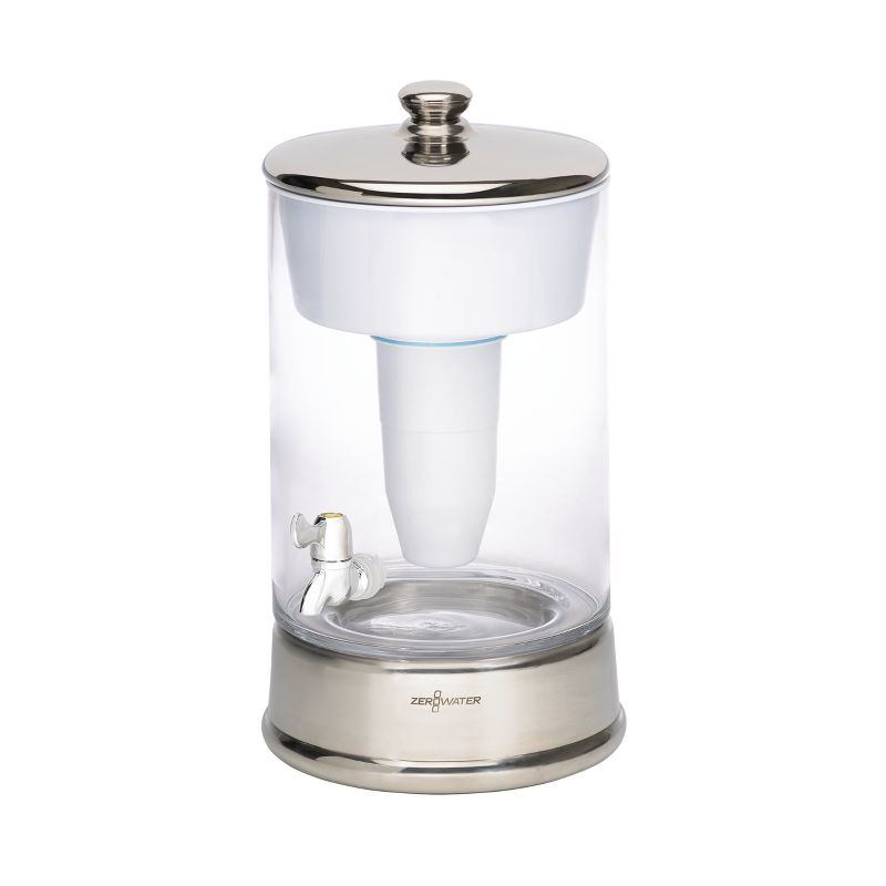 ZeroWater 40 Cup Glass Water Pitcher with Ready-Pour + Free Water Quality Meter, 1 of 11