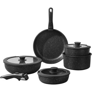 Aoibox Nonstick Cookware Set with Detachable Handle, Induction Compatible, Oven & Dishwasher Safe, PFOA Free, Healthy Non-Stick Pots and Pans - 1 of 4