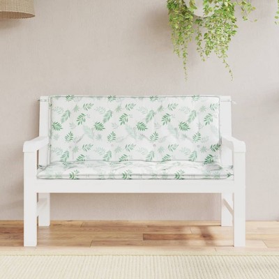 VidaXL Garden Bench Cushions 2pcs Leaf Pattern 47.2"x19.7"x2.8" Fabric