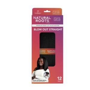 Curlkalon Blow Out Straight 12" Clip-In Natural Black Hair Extensions - 9ct - 1 of 4
