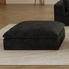 PAGED 35" Chenille Wooden Ottoman, Modern Sectional Sofa Footstool Module with High-density Sponge, Vanity Chair for Living Room, Bedroom - 2 of 4