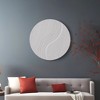 LIVN CO. Modern Round Wood Carved Wall Art Decor - 2 of 4