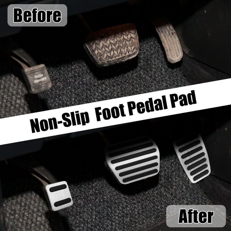 Unique Bargains Foot Pedal Brake Gas Pedal Pad Footrest Pedal Cover for Nissan Altima, 3 of 8