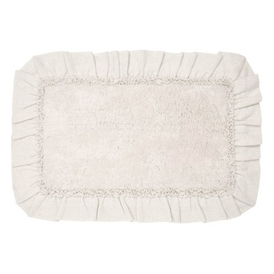 Burlap Antique White Bathmat 20x30 VHC Brands