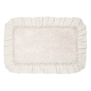 Burlap Antique White Bathmat 20x30 VHC Brands - 1 of 3