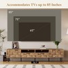ORRD Mid Century TV Stand - 2-Drawer Media Console for 85" TVs, Entertainment Storage for Living Room/Bedroom（Brown） - 2 of 4