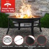 SUGIFT 26" Outdoor All-Season Portable Steel Fire Pits Fire Places with Spark Screen, Barbecue Net, Poke - 2 of 4