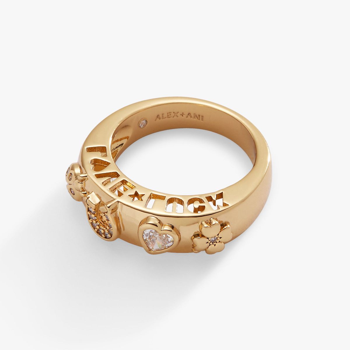 Alex and Ani Love and Luck Open Domed Ring - thumbnail 3