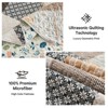 Inhand Microfiber Print Quilt Bedding Set, Flower print Soft Lightweight Coverlet For All Season - 3 of 4