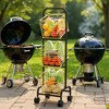 Fortune Candy 3-Tier Metal Rolling Storage Basket Cart, Black Gold Utility Organizer with Wheels for Books, Toys, Food, Vegetables, and More - 2 of 4