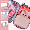 Travel toiletry bag, women's hanging toiletry bag, waterproof makeup bag, full-size container, toiletries, Pink - 3 of 4