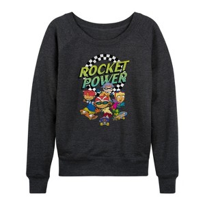 Women's - Rocket Power - Finish Line Lightweight French Terry Wide Neck Long Sleeve Shirt - 1 of 4