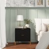 CLIHOME Freestanding 2 Drawers Nightstand with Metal Support Legs - 2 of 4