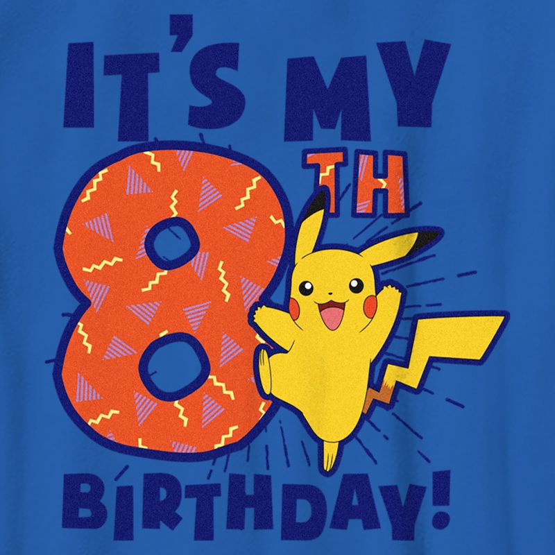 Boy's Pokemon It’s My 8th Birthday Pikachu T-Shirt, 2 of 6
