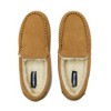 Women's Fuzzy Lined Suede Moccasin Slippers - 2 of 4