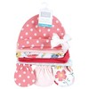 Hudson Baby Infant Girl Cotton Cap and Scratch Mitten Set, Modern Botanical, 0-6 Months - 2 of 4