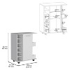 Gulches Wynne Kitchen Island with Storage and Cabinet, White/Macadamia Finish, 36.2"W x 23.2"D - 3 of 4