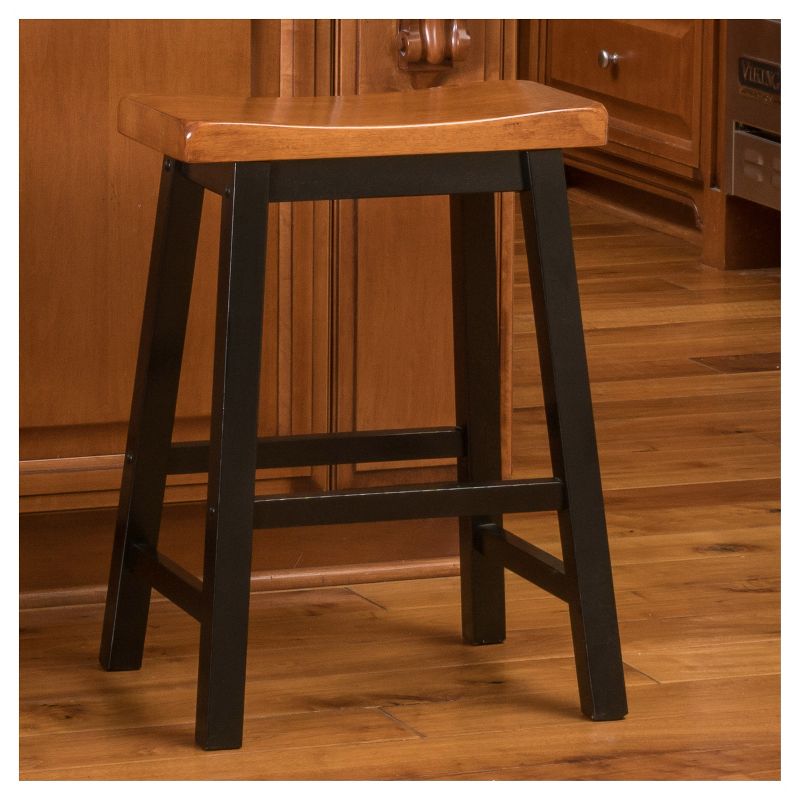 Set of 2 Pomeroy 24&#34; Counter Height Barstool Wood/Walnut - Christopher Knight Home, 4 of 6