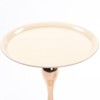 Syemin End Tables Mermaid Tail End Coffee Table Round Side Table Minimalist Accent Table for Small Spaces Decoration, White, 15.7"*15.7"*21.2" - 2 of 4