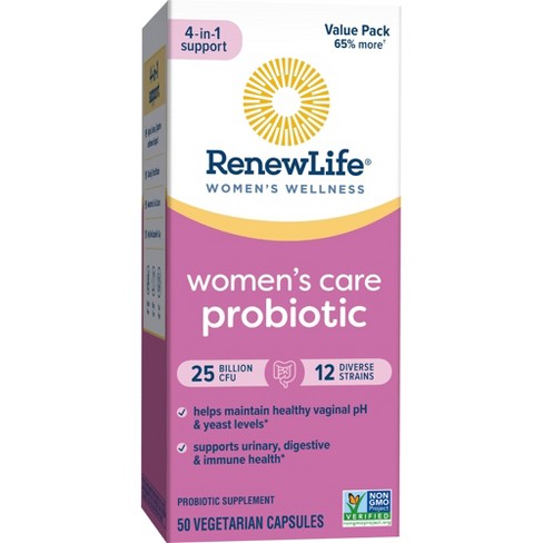 Renew Life Ultimate Flora Probiotic Womens Care Vegetarian Capsules ...