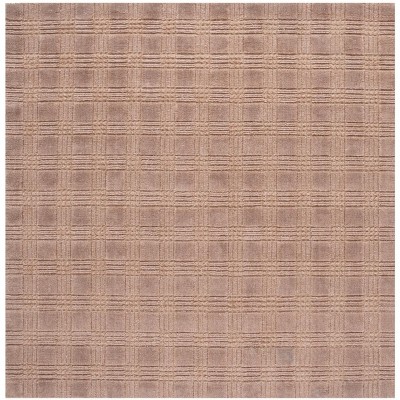 Genre GRE901 Hand Loomed Indoor Area Rug - Brown - 6'x6' - Safavieh