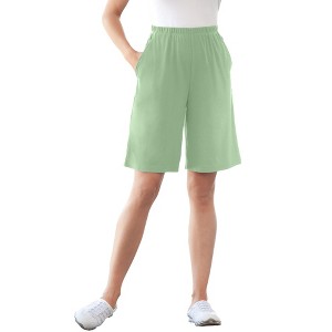 Woman Within Plus Size 7-Day Knit Short - 1 of 4