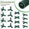 EAGLE PEAK Pack of 16pcs 4 Types Greenhouse Frame Connectors 0.63 in, PVC Pipe Joint for Flower Stands Gardening Frame Construction - 2 of 4