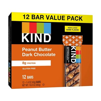 KIND Peanut Butter Dark Chocolate + Protein Nutrition Bars - 12ct