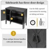 CAVINAS Modern Sideboard Cabinet with Adjustable Shelves & Retro Metal Handles,Buffet Cabinet with Storage for Kitchen,Dining Room - 3 of 4