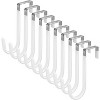 LunaLulinlk 10 Pack Over the Door Hooks, Heavy Duty Door Hook and Soft Rubber Surface, Maximum Load Capacity 20 lbs, White - 3 of 4