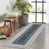 Washable Modern Bordered Rug Non Slip Low Pile Rug Soft Throw Floor Cover Foldable Indoor Carpet for Living Room Bedroom Playroom Nursery - 4 of 4