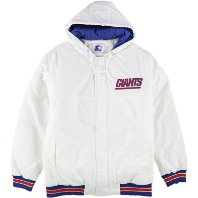 STARTER Mens New York Giants Jacket, White, Medium