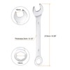 Unique Bargains High Carbon Steel Metric Offset 6-Point End and Angled Open-End Thin Combination Wrench - 2 of 4