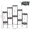 Sunnydaze Indoor/Outdoor Steel 10-Tiered Folding Succulent Flower Plant Display Stand - 52" - Bronze - 3 of 4