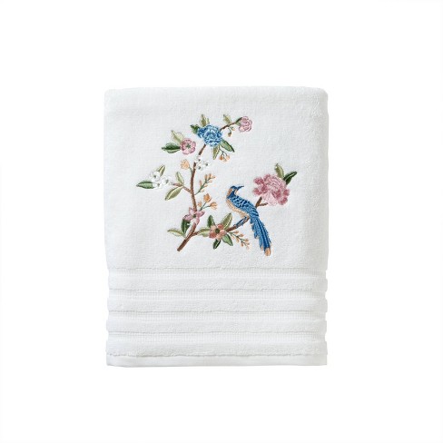 SKL Home Sea Drift 2 Piece Hand Towel Set, white, cotton