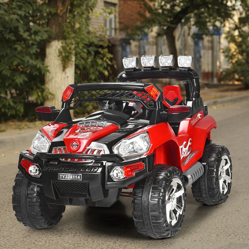 Costway 12V Kids Ride On Truck Car SUV MP3 RC Remote Control with LED Lights Music, 5 of 10