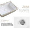 ChicFurnit Bathroom Sinks Rectangle Undermount Ceramic Basin Thin Edge Basin Vessel Sink for Bathrooms, White, 21.85"*15.55"*7.48" - 2 of 4