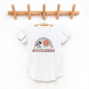 The Juniper Shop Sunkissed Rainbow Toddler Flutter Sleeve Tee - 1 of 2