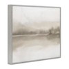 Stupell Industries Hazy Lakeside Landscape Reflection Modern Abstract Design Framed Giclee Art - 2 of 4