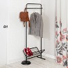 Honey-Can-Do Entryway Garment Rack Natural: Steel Frame, Freestanding Closet, Clothing Rack, Anti-Tip Hardware - 3 of 4