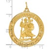 Black Bow Jewelry Men's 14k Yellow Gold Saint Christopher Medal Pendant - 4 of 4