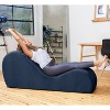 Avana Sleek Chaise Lounge for Yoga - Made in The USA - Great for Stretching, Relaxation, Exercise & More, 60D x 18W x 26H Inch, Light Grey - 2 of 4