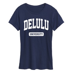 Women's - Instant Message - Delulu University Short Sleeve Graphic T-Shirt - 1 of 4
