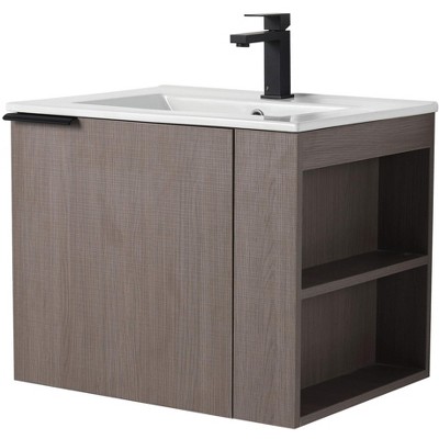 Fine Fixtures Elmridge Modern Bathroom Vanity with White Ceramic Sink