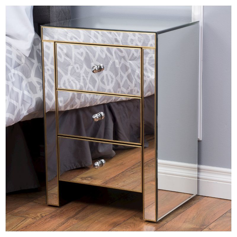 Lenorr Mirrored End Table - Gold - Christopher Knight Home, 4 of 6