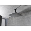 Okak 16IN Square Shower Head with 304 Stainless Steel Frame, High Pressure Shower Head with Self-Cleaning Silicone Nozzle for Home - 4 of 4