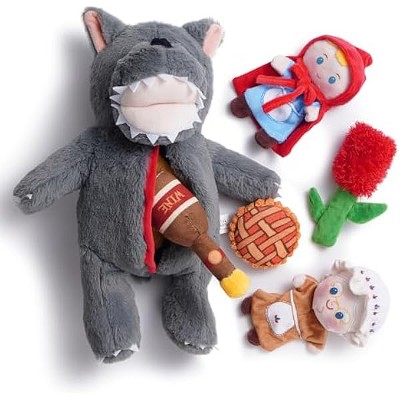 Nocciola Fairy Tale Squeaky Dog Toys, Cute Interactive Plush Stuffed Hide and Seek Cognitive Puzzle Puppy Crinkle Chew Toy for Small, Medium Breed